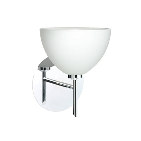 Brella Mini Sconce, White, Chrome Finish, 1x40W Halogen